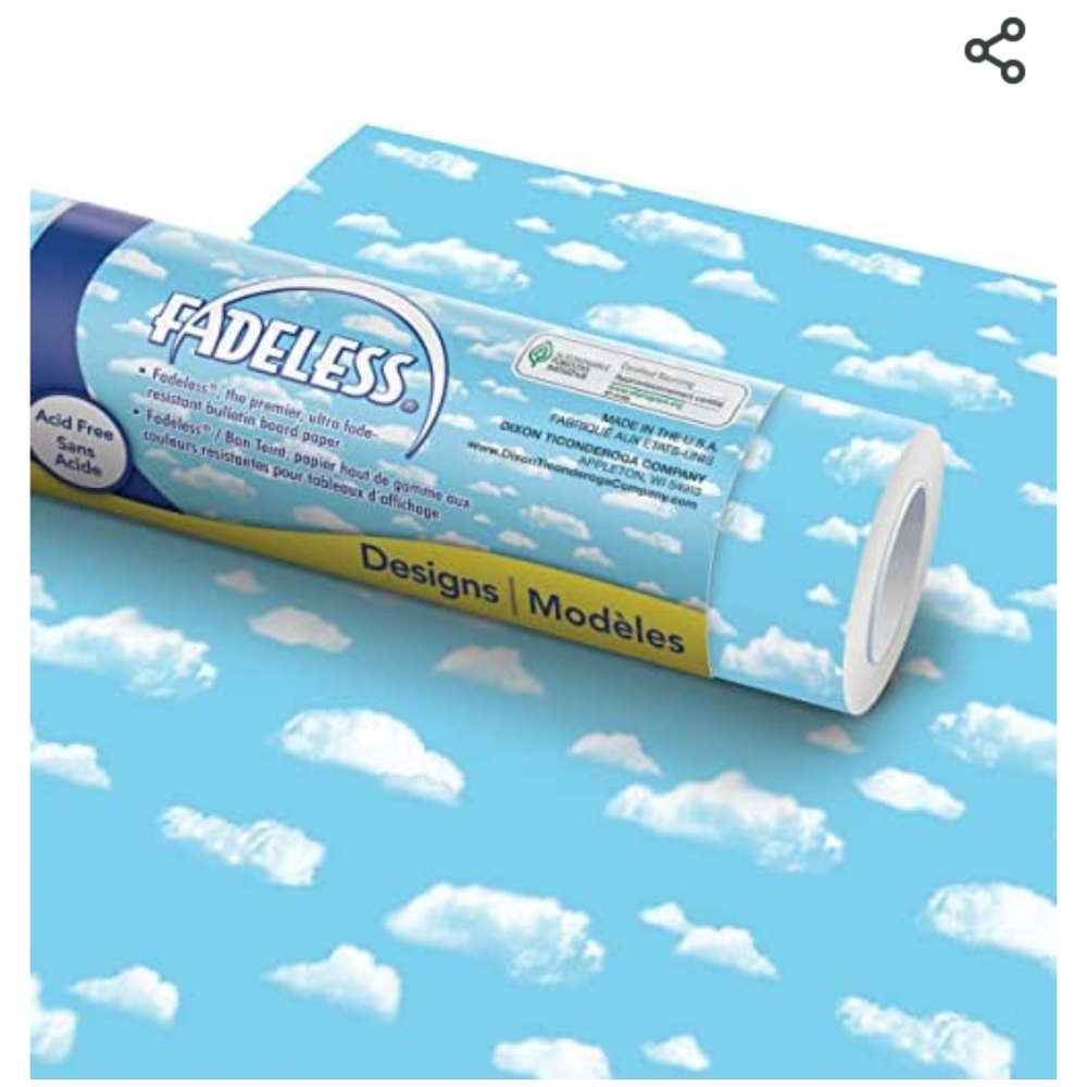 Fadeless Bulletin Board Paper, Fade-Resistant Paper for Classroom Decor,48"x50ft